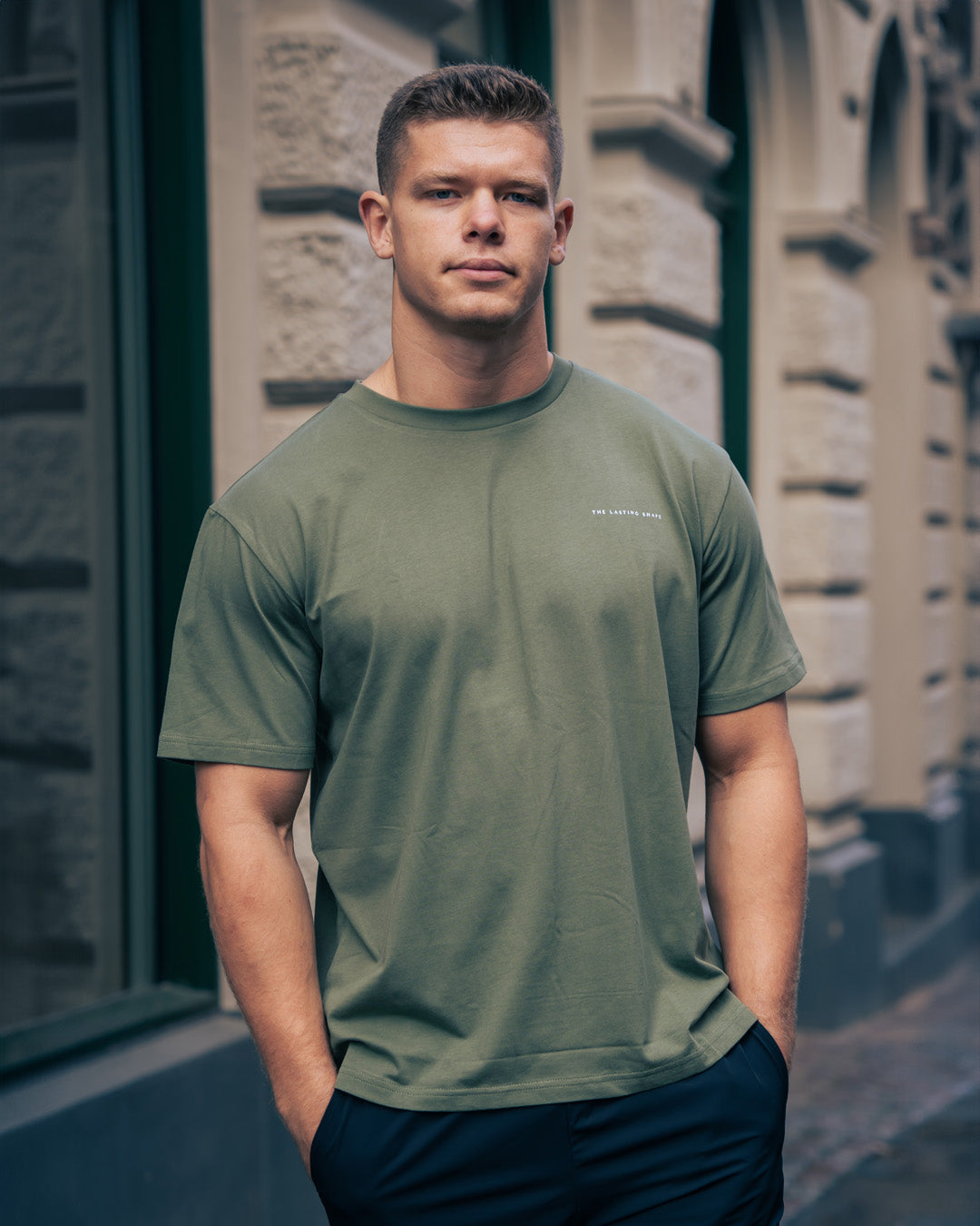 Comfort fit T-shirt Olive