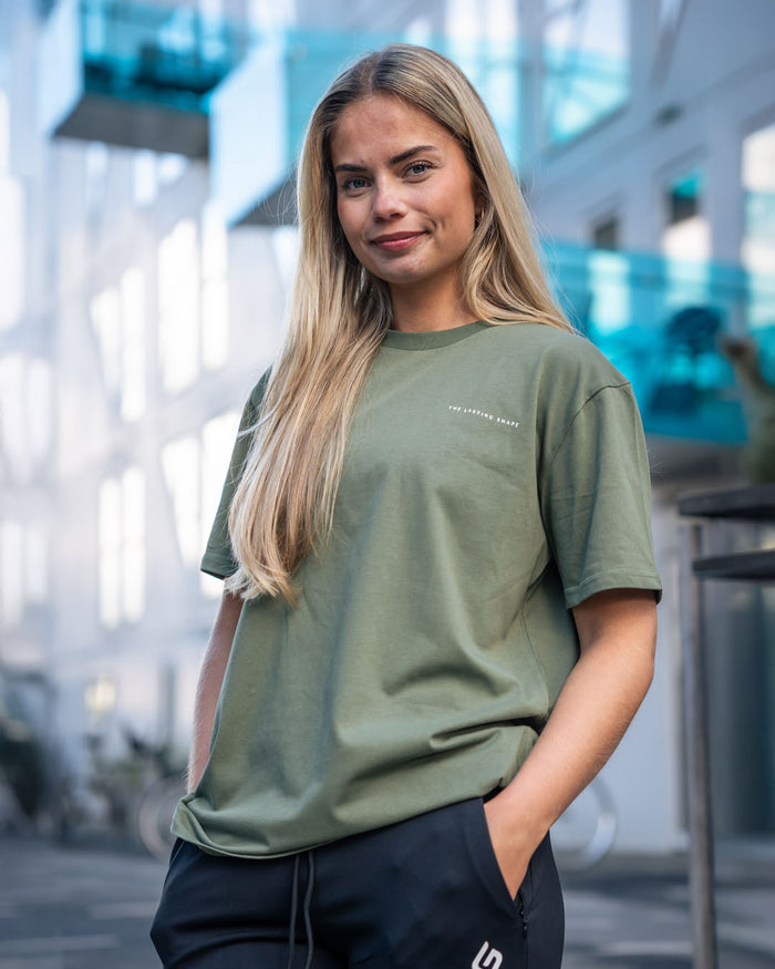 Comfort Fit T-shirt i farven Olive