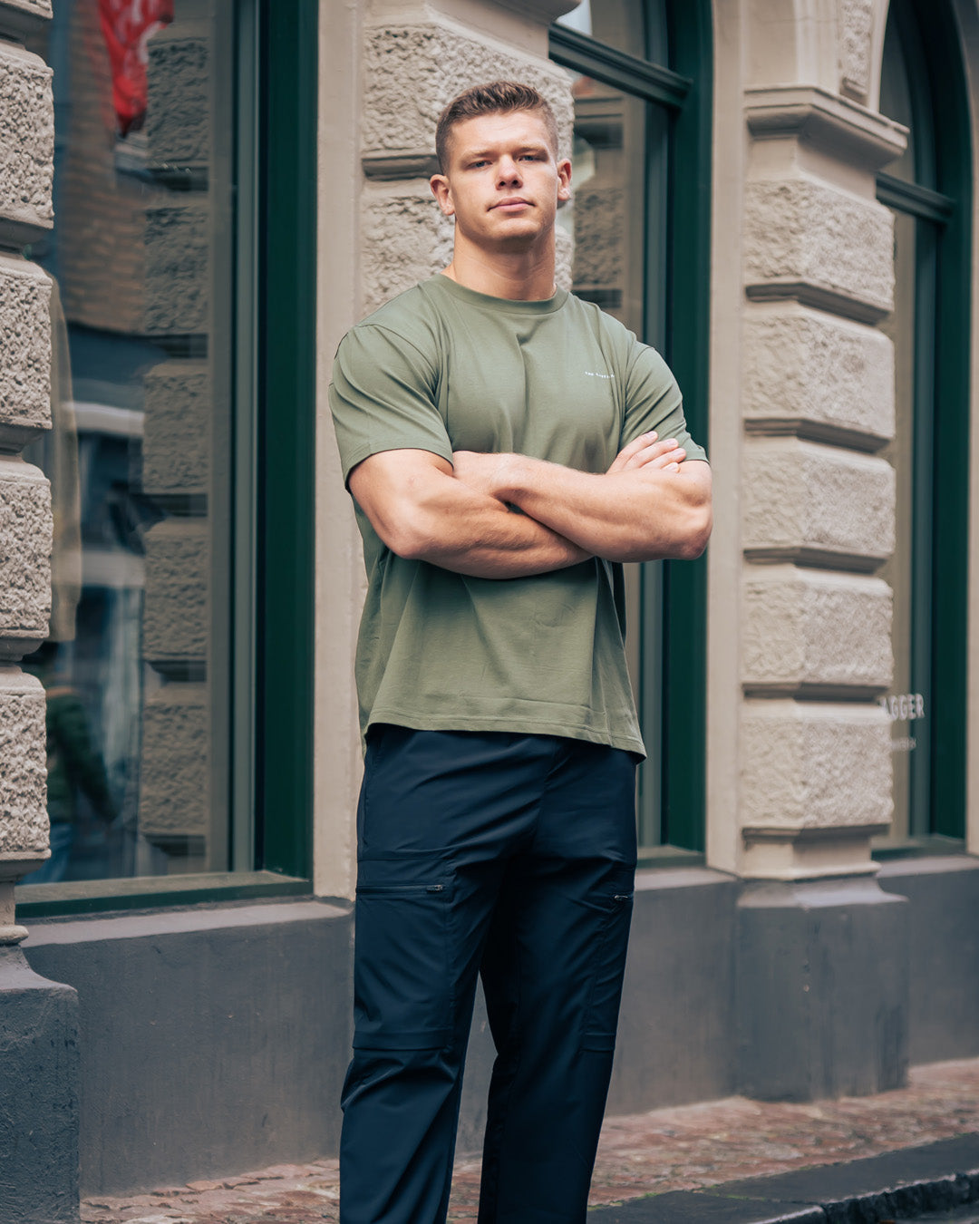 Comfort fit T-shirt Olive